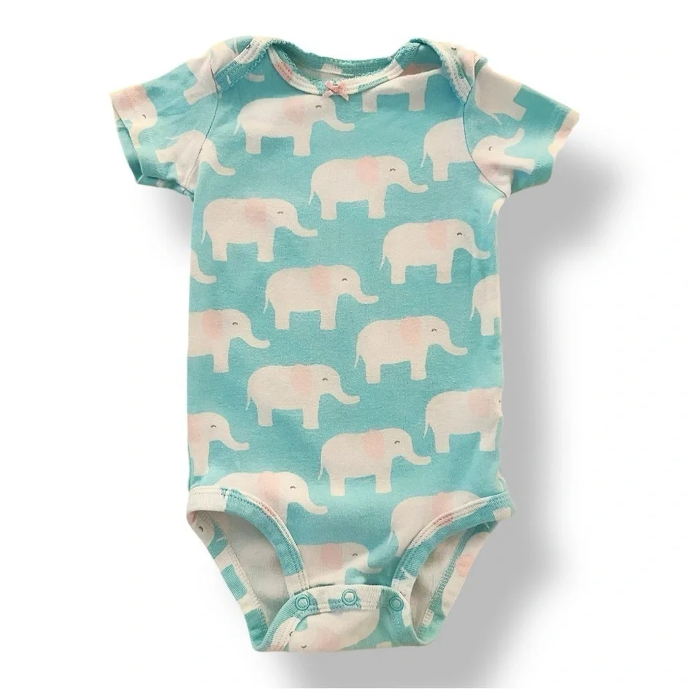 Carter’s | Five Patterned Short Sleeve Bodysuits (12 mos)